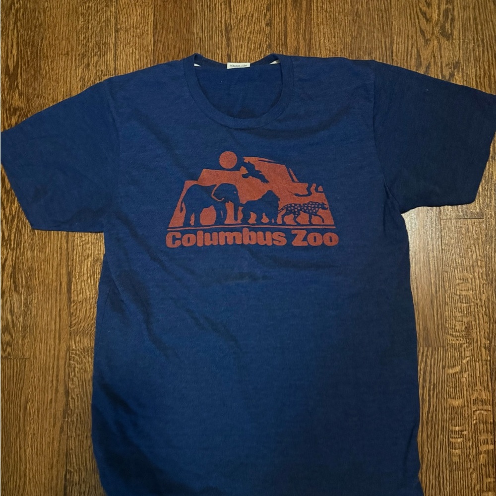 HOMAGE mens Blue Columbus Zoo T-Shirt-size M